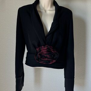 Hellessy Rosette Black Blazer Size 4